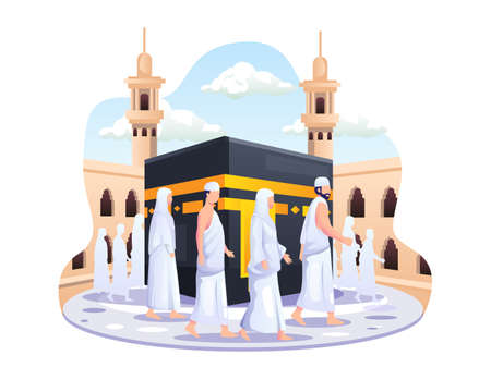 170190114-pèlerinage-hajj-islamique-les-gens-se-promènent-autour-de-la-kaaba-illustration-vectorielle (1)